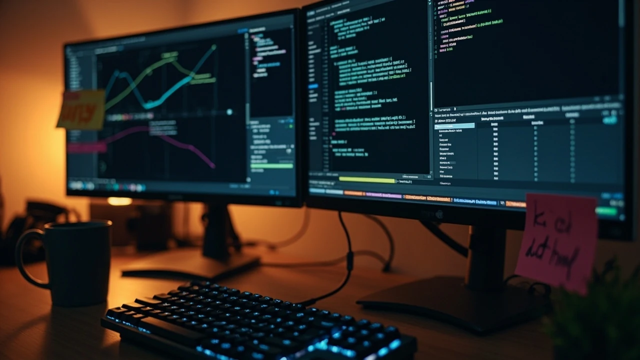 Slime RNG code being designed on a developer monitor