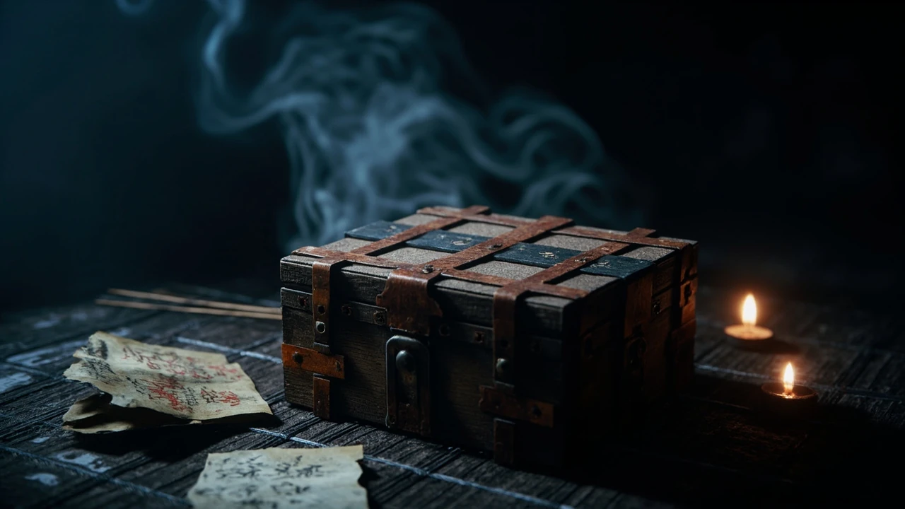 Silent Hill f puzzle box shrine cabinet scene