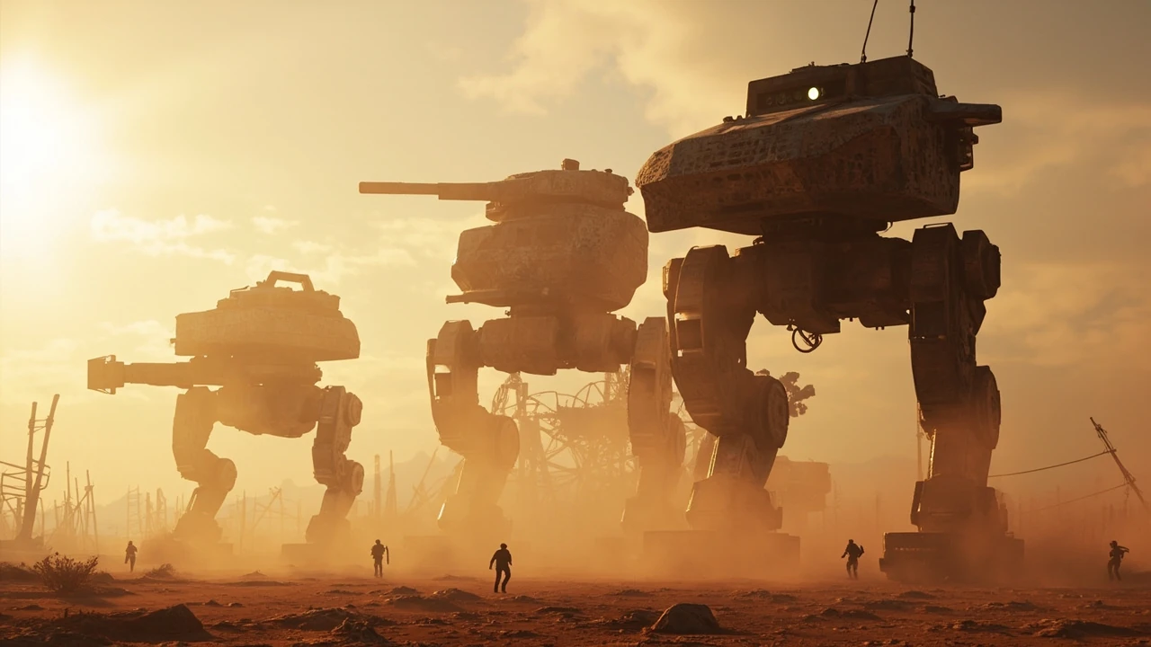 Arc Raiders enemies lineup showing ARC machines on a Rust Belt surface